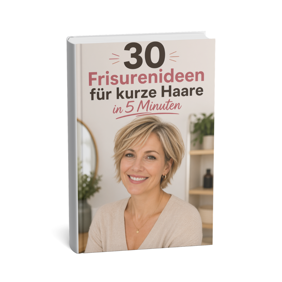 Leitfaden „30 Frisurenideen für kurze Haare in 5 Minuten“
